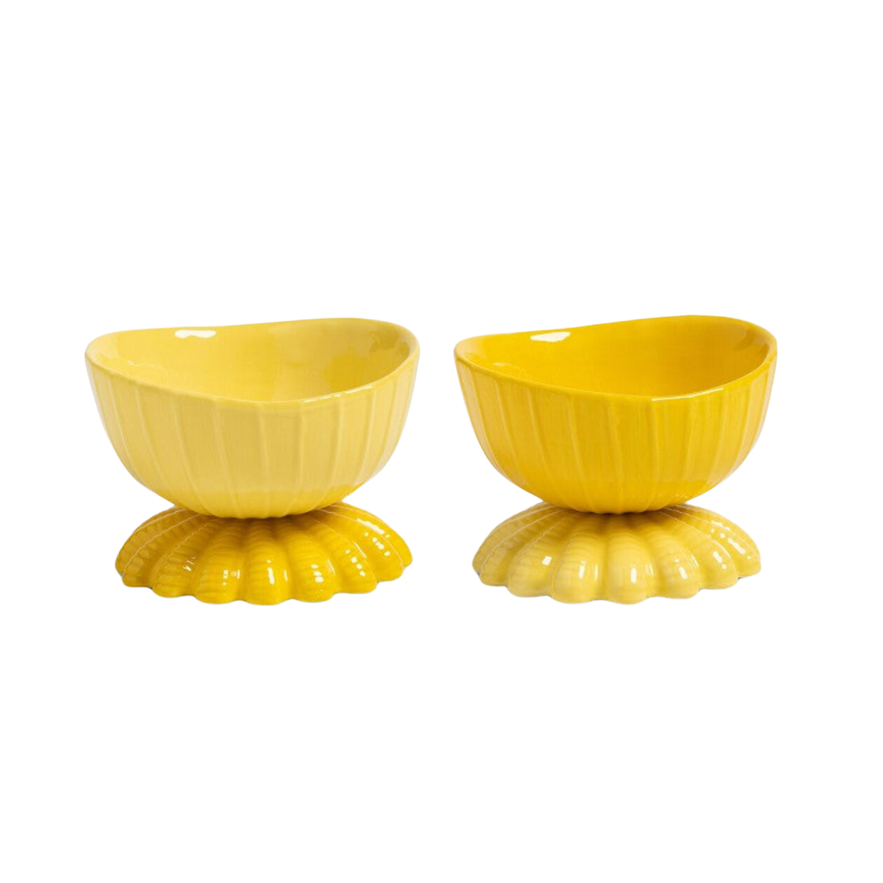 Coupe clam yellow set of 2