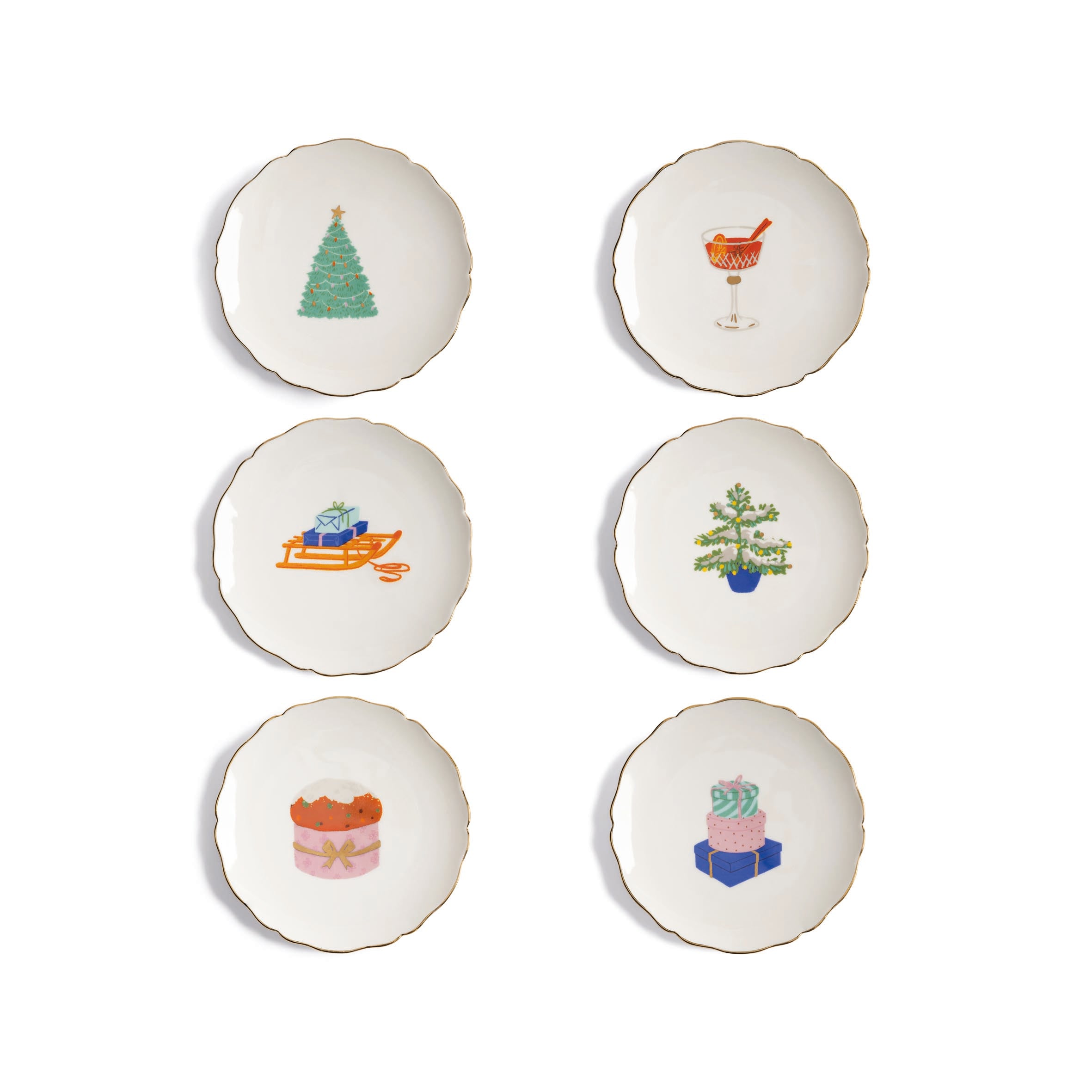 Plate feast set of 6