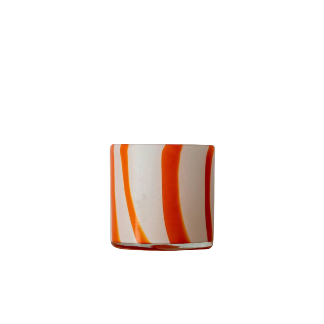 Candle holder Calore Orange/White