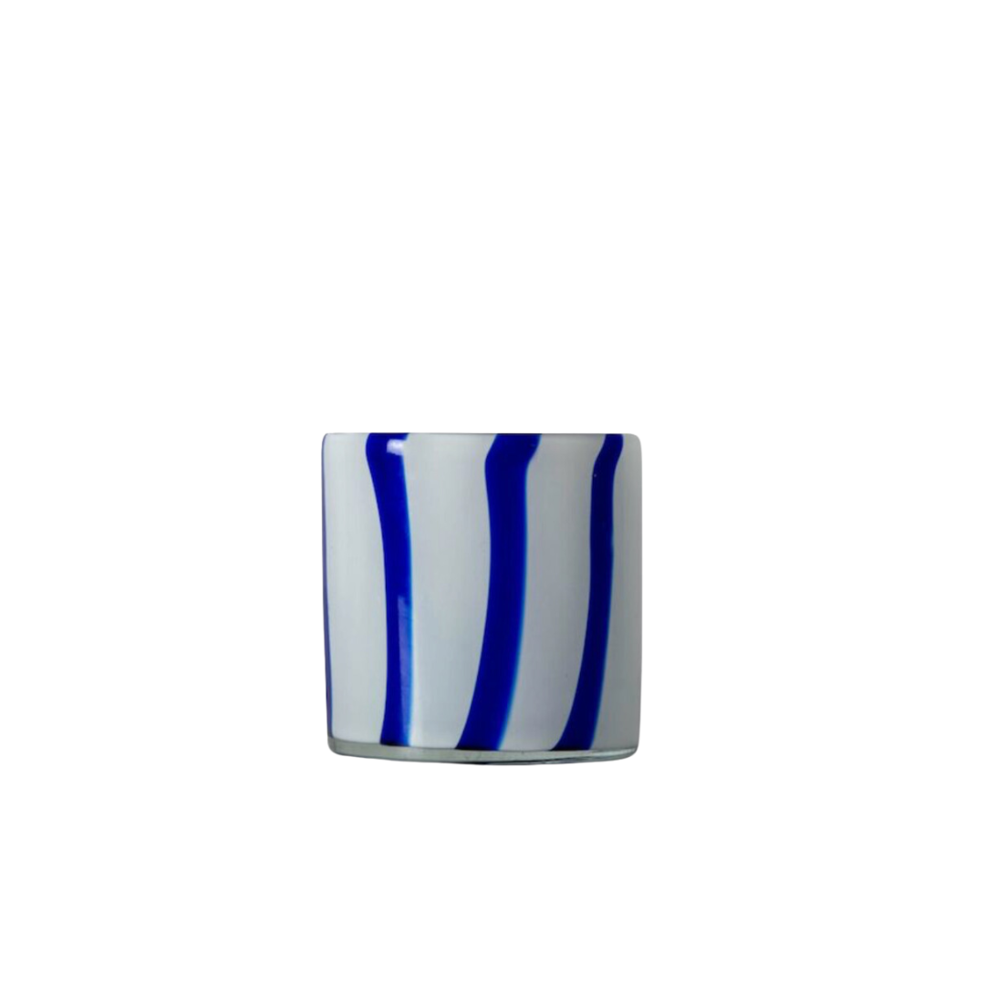 Candle Holder Calore Blue/White