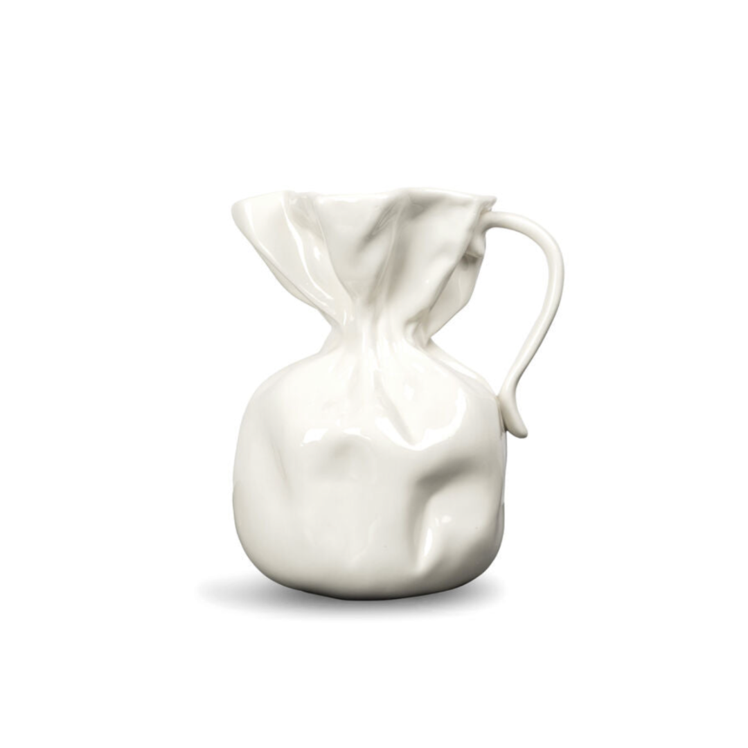 Vase Crumple White