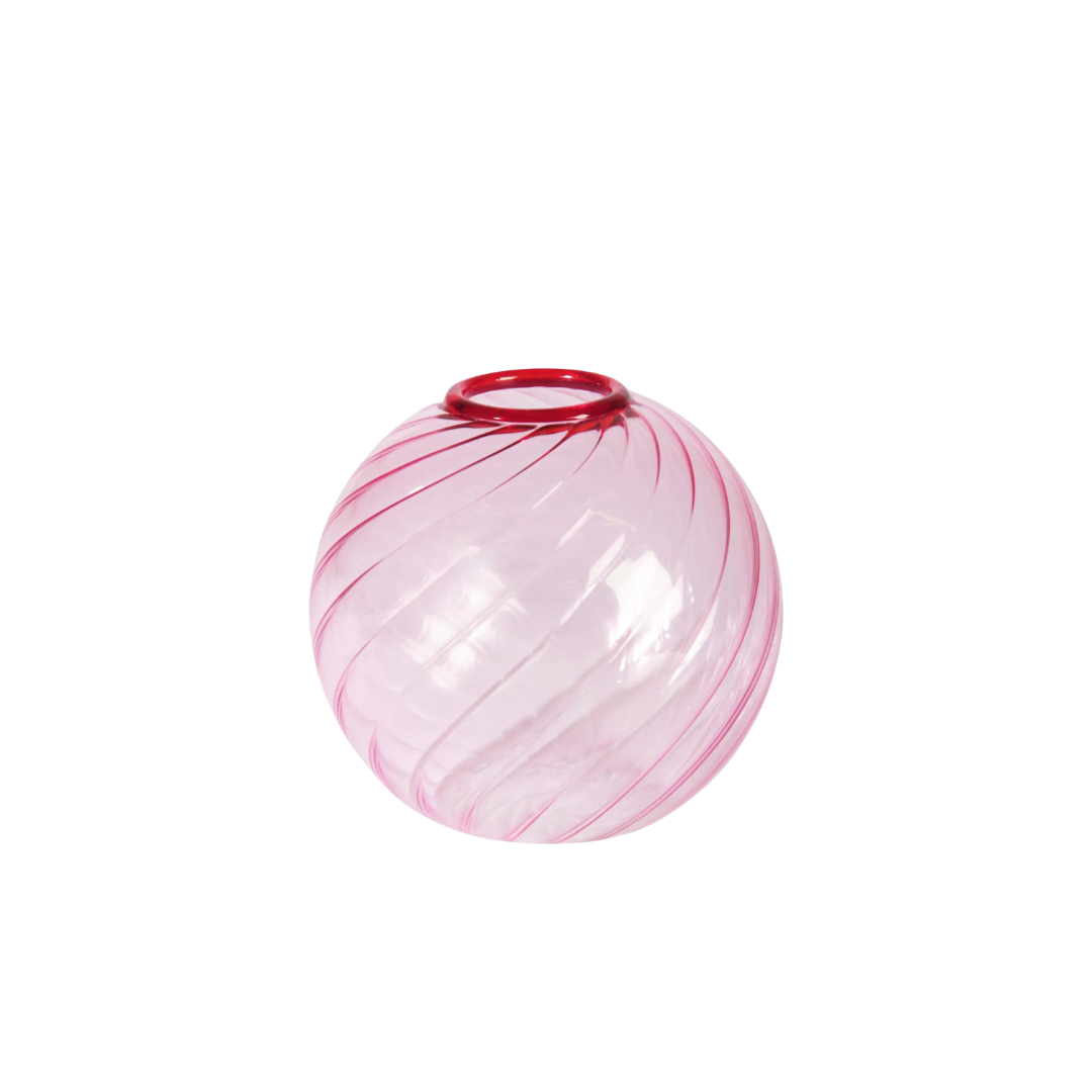 Vase spiral pink