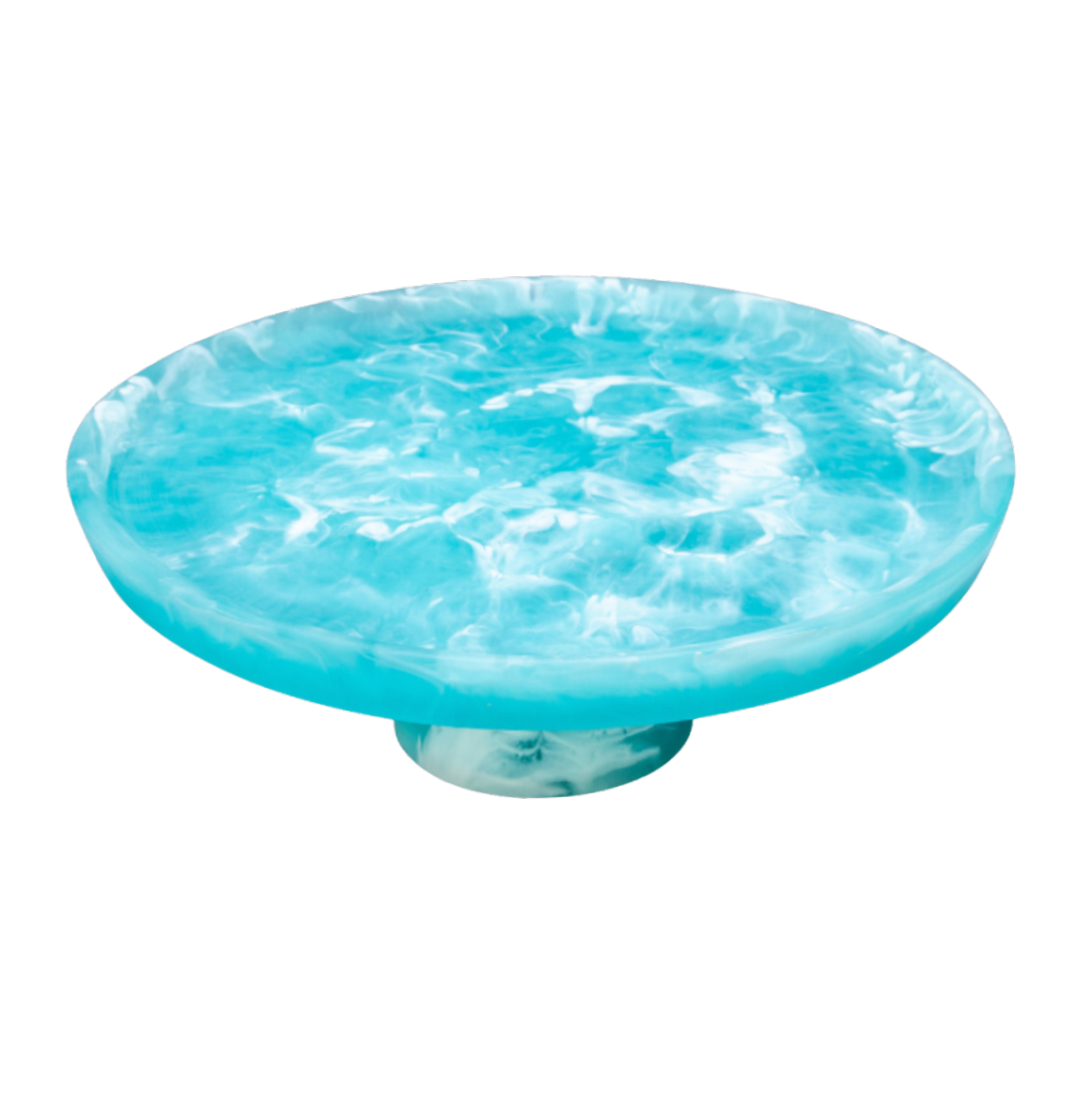 Footed Cake Stand Large - Color - Aqua