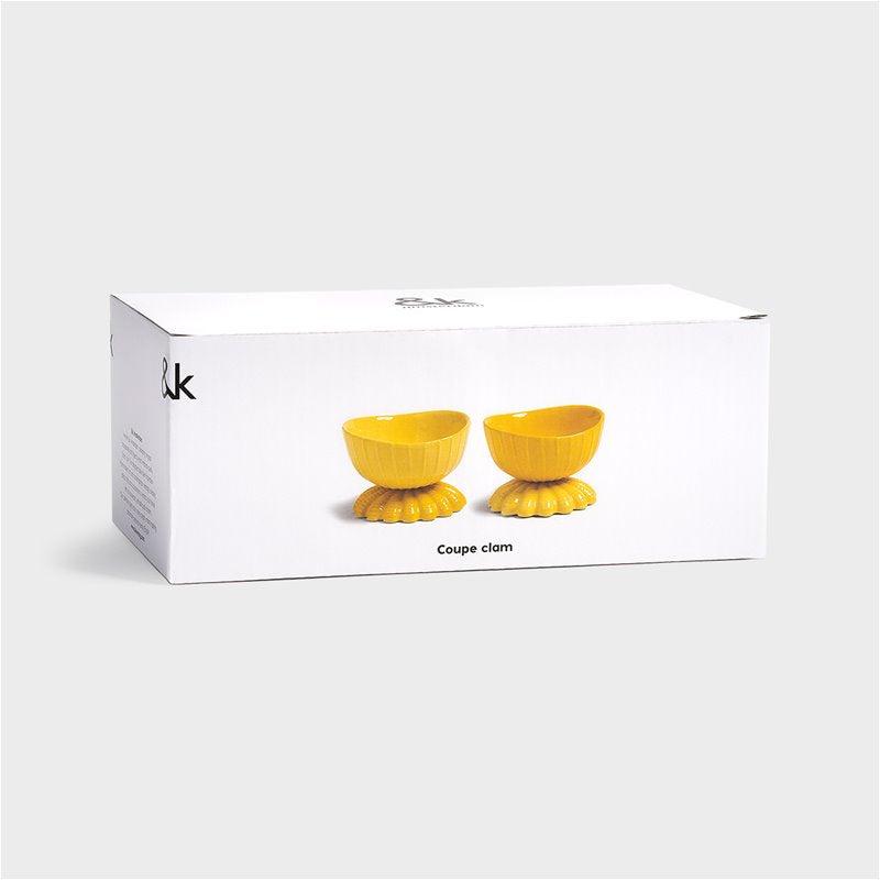 Coupe clam yellow set of 2