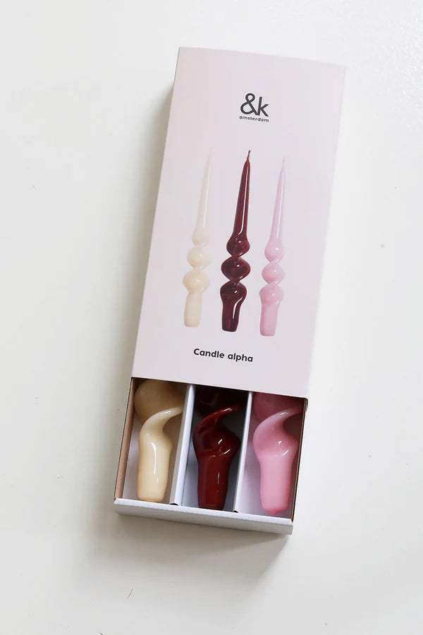 Candle alpha reds set of 3