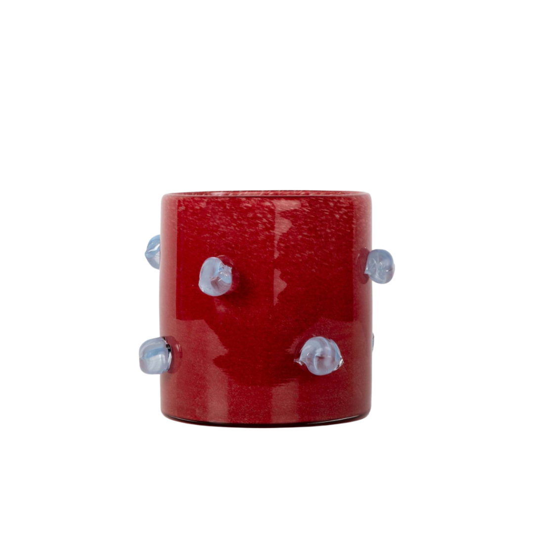 Candle holder Arlo Bordeaux/Light Blue