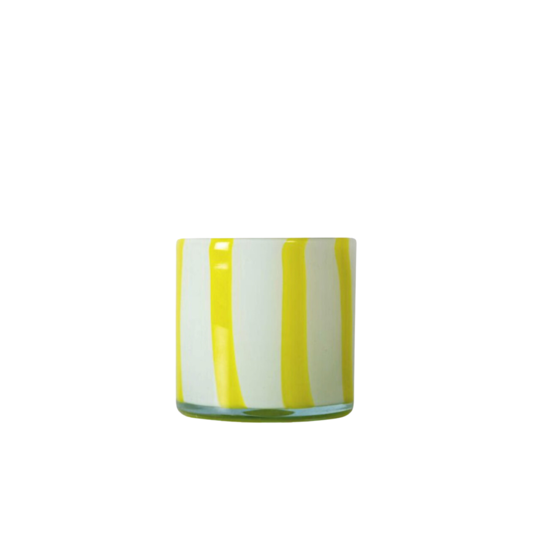 Candle Holder Calore Yellow/White