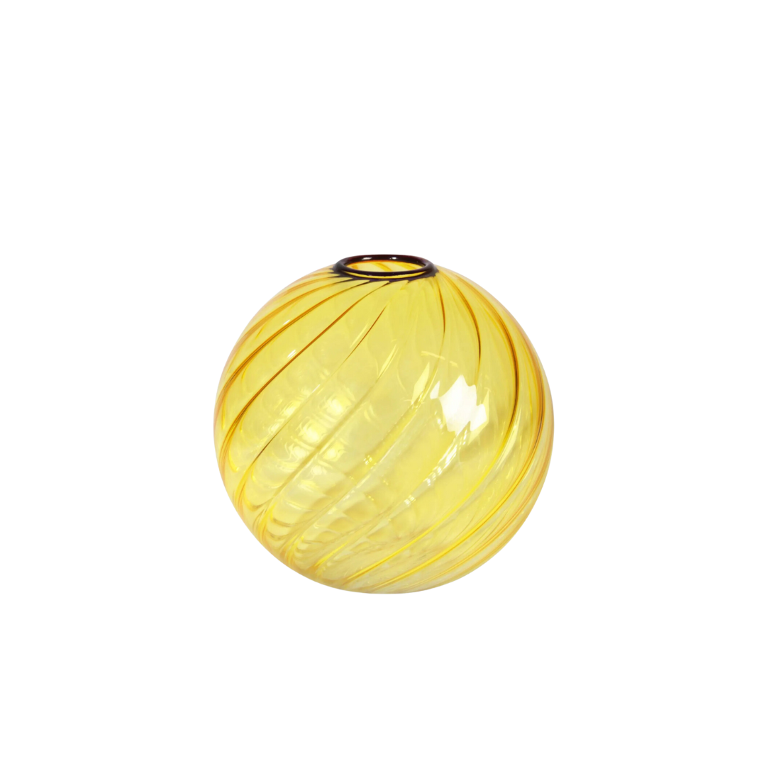 Vase spiral yellow