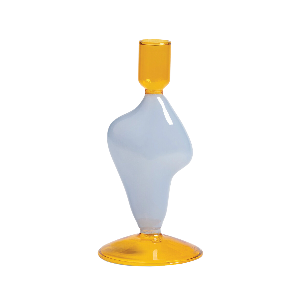 Candle holder flux light blue